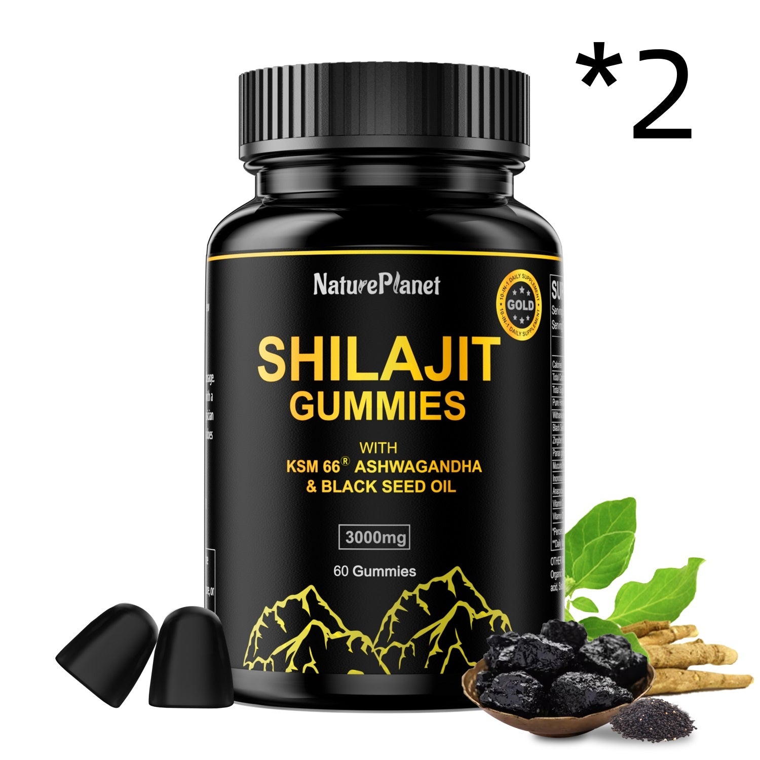 Shilajit Gummy for Men &amp; Women- Energy, Brain, Immunity Support