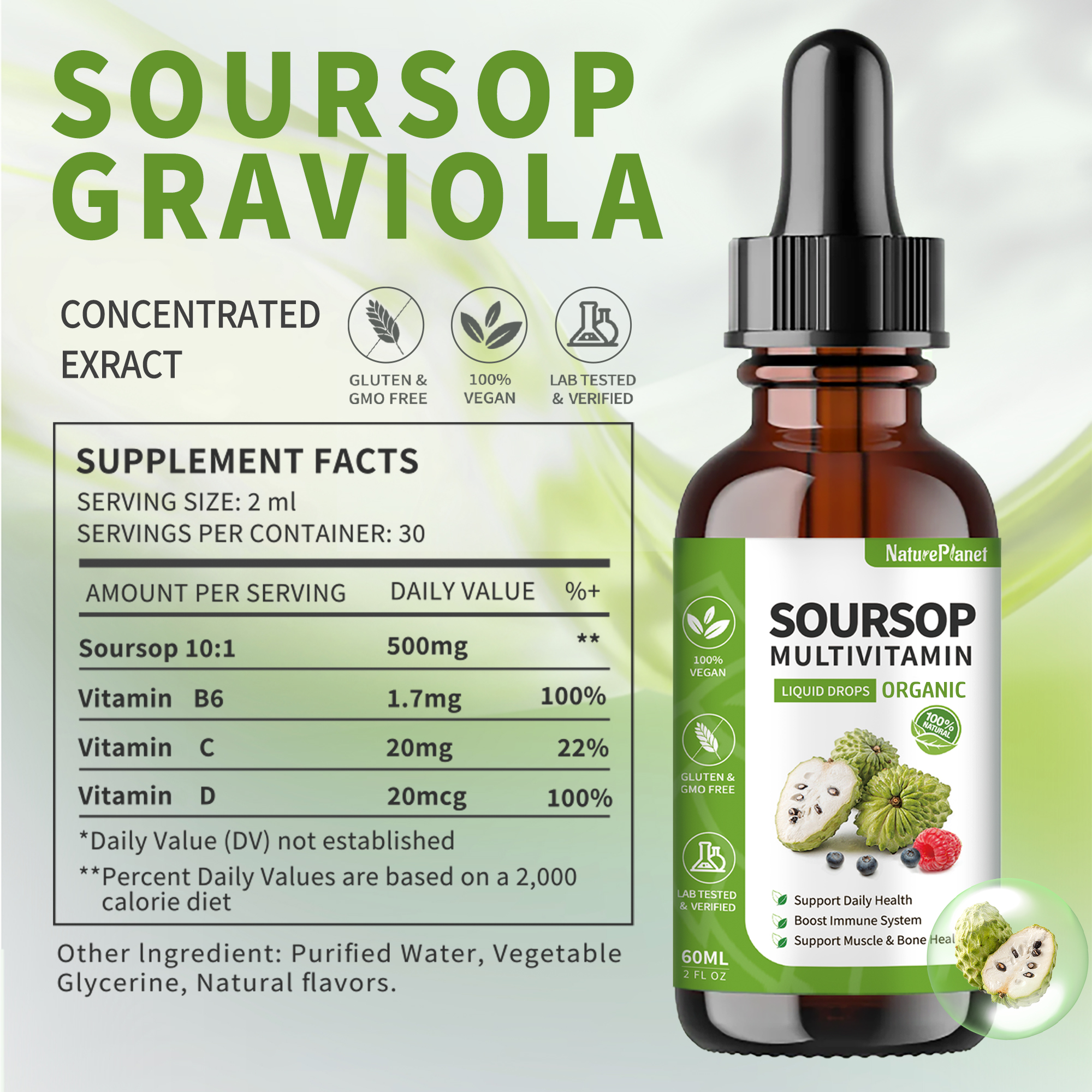 Soursop with Multivitamin Liquid Drop -60ml