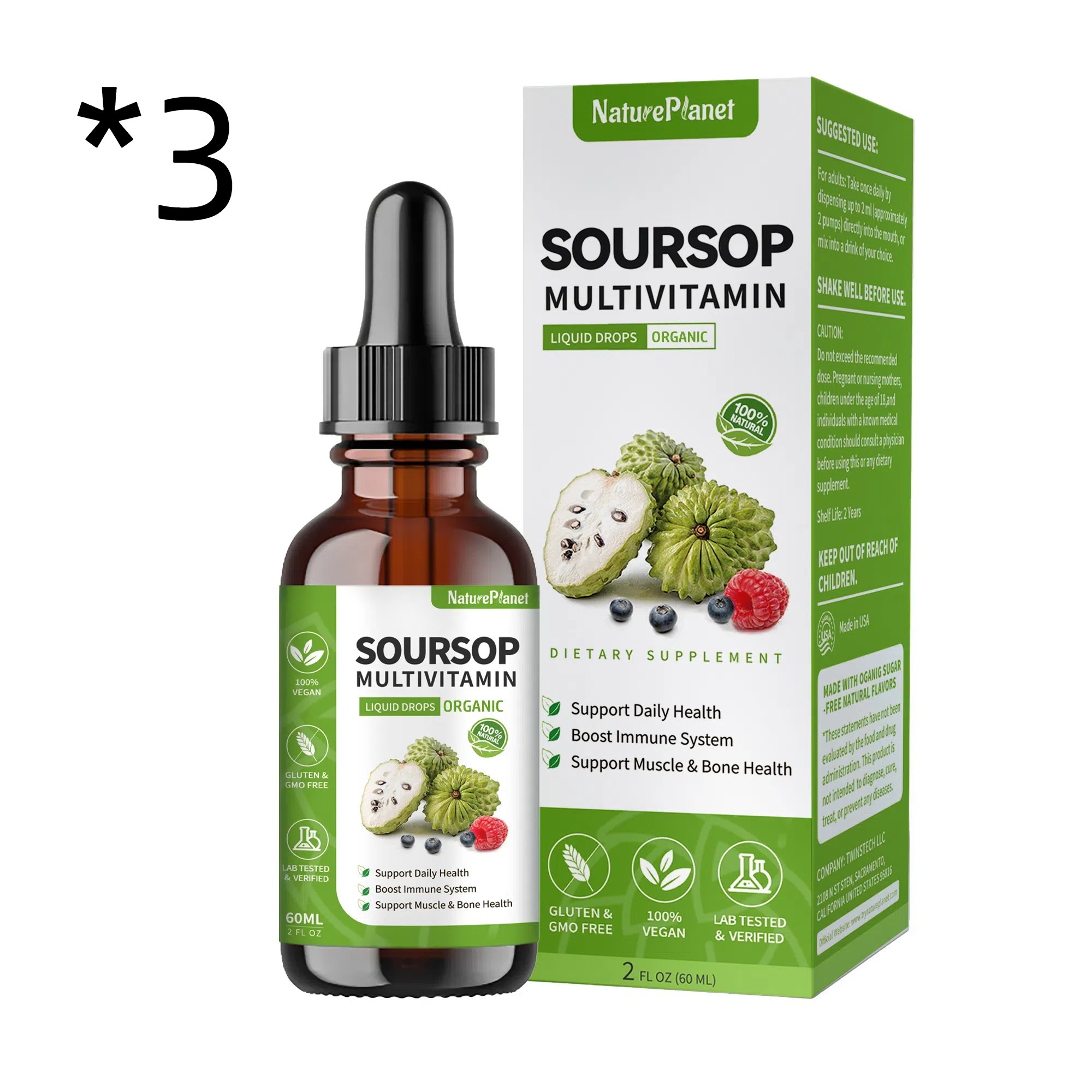 Soursop with Multivitamin Liquid Drop -60ml