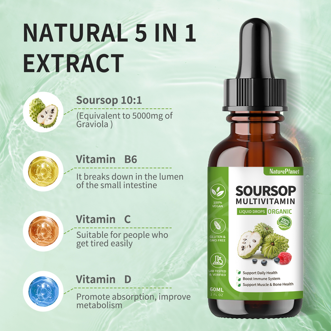 Soursop with Multivitamin Liquid Drop -60ml