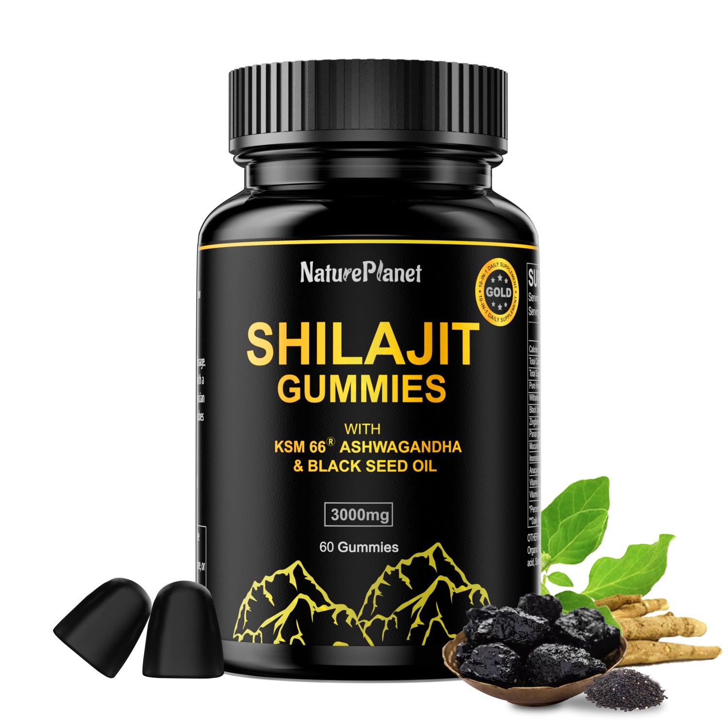 Shilajit Gummy for Men &amp; Women- Energy, Brain, Immunity Support