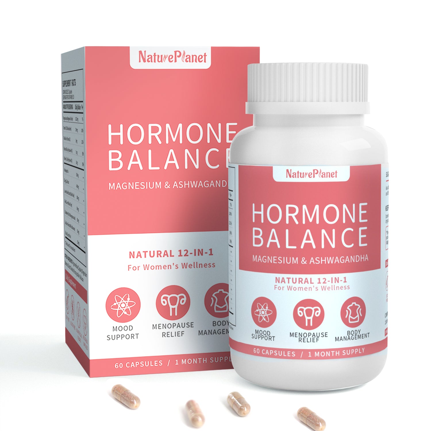 Hormone Balance for Women 12-in-1 Natural Ingredients-60 Vegan Capsules